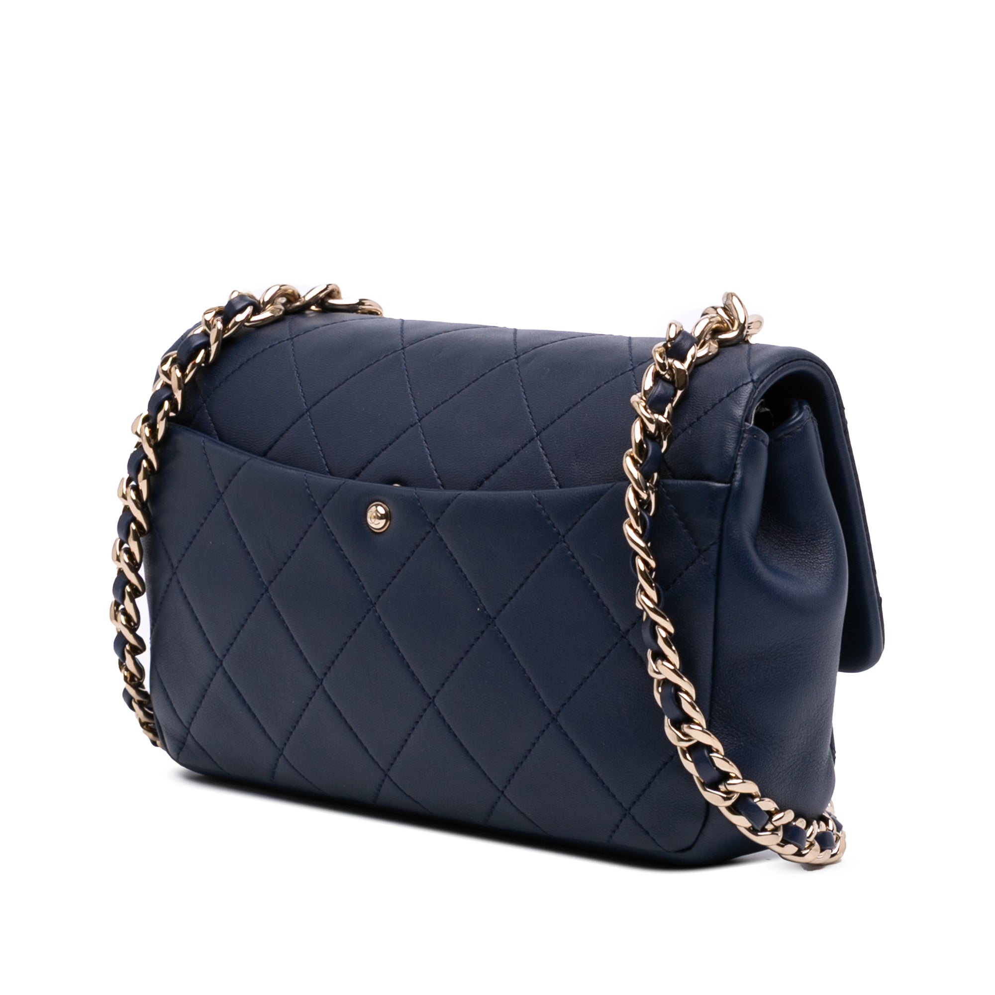 Small Lambskin Elegant Chain Single Flap