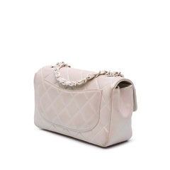 Mini Rectangular Classic Iridescent Lambskin Single Flap