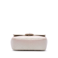 Mini Rectangular Classic Iridescent Lambskin Single Flap