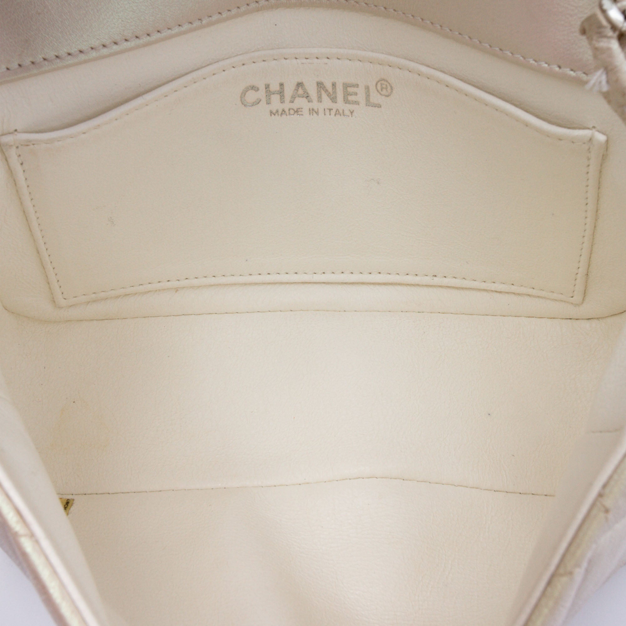 Mini Rectangular Classic Iridescent Lambskin Single Flap