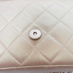 Mini Rectangular Classic Iridescent Lambskin Single Flap