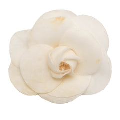 Canvas Camellia Brooch