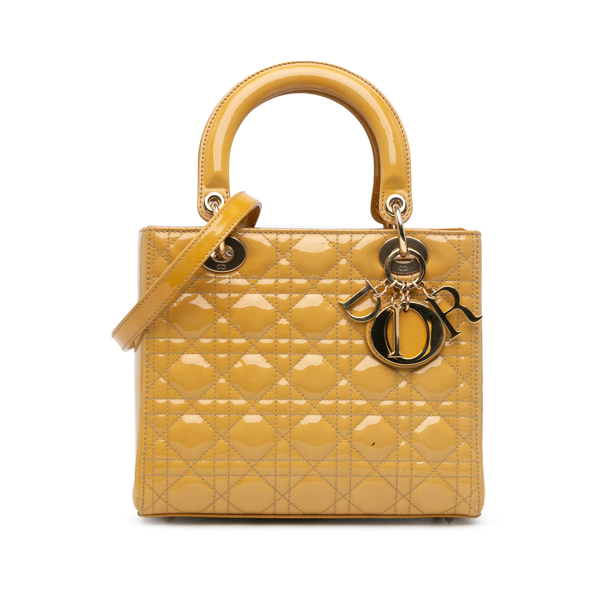 Medium Patent Cannage Lady Dior