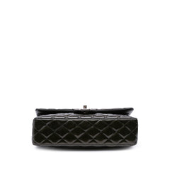 Medium Classic Striped Patent Double Flap