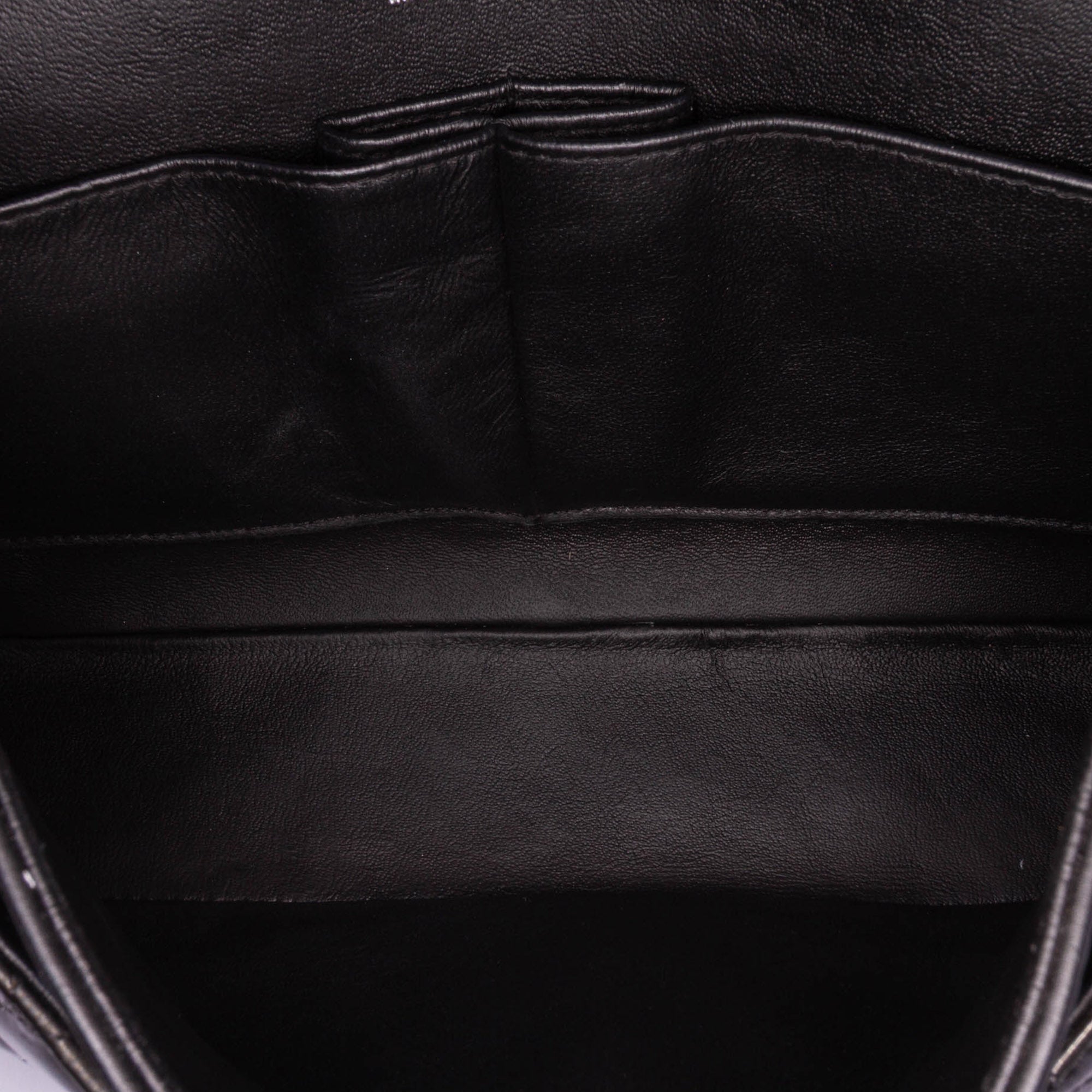 Medium Classic Striped Patent Double Flap