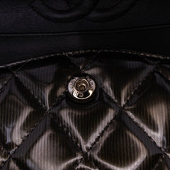 Medium Classic Striped Patent Double Flap
