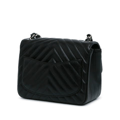 Mini Square Classic Chevron Lambskin Flap