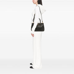 Small Saffiano Lux Galleria Double Zip Satchel