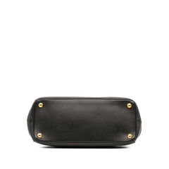 Small Saffiano Lux Galleria Double Zip Satchel