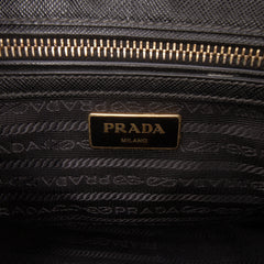 Small Saffiano Lux Galleria Double Zip Satchel