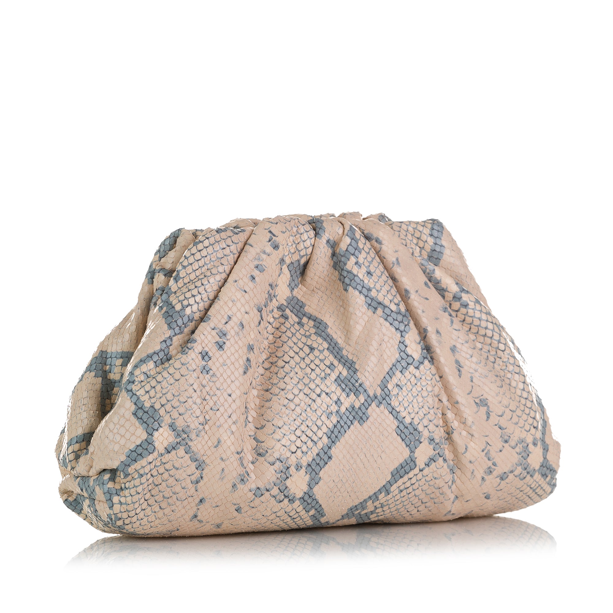 Teen Python Print Goatskin Pouch