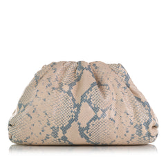 Teen Python Print Goatskin Pouch