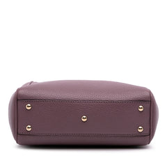 Mini Calfskin Bamboo Shopper Satchel