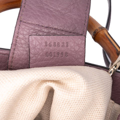 Mini Calfskin Bamboo Shopper Satchel