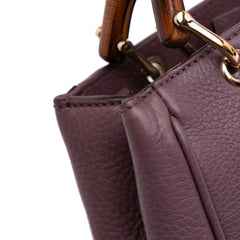 Mini Calfskin Bamboo Shopper Satchel