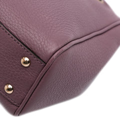Mini Calfskin Bamboo Shopper Satchel