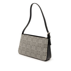 Tonal Check Canvas Shoulder Bag