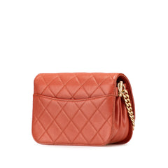 Mini CC Quilted Caviar Messenger Single Flap