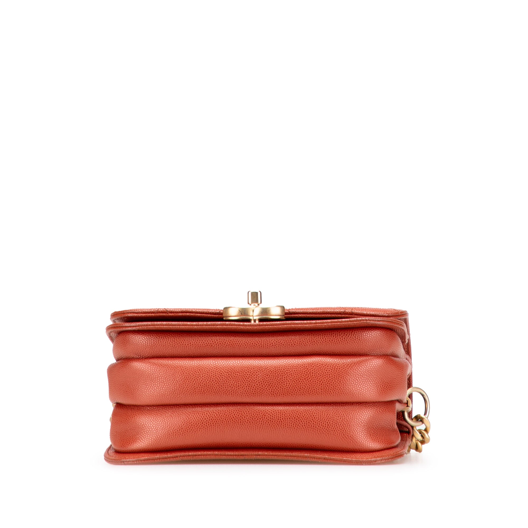 Mini CC Quilted Caviar Messenger Single Flap