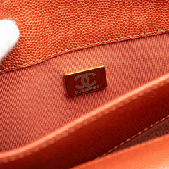 Mini CC Quilted Caviar Messenger Single Flap