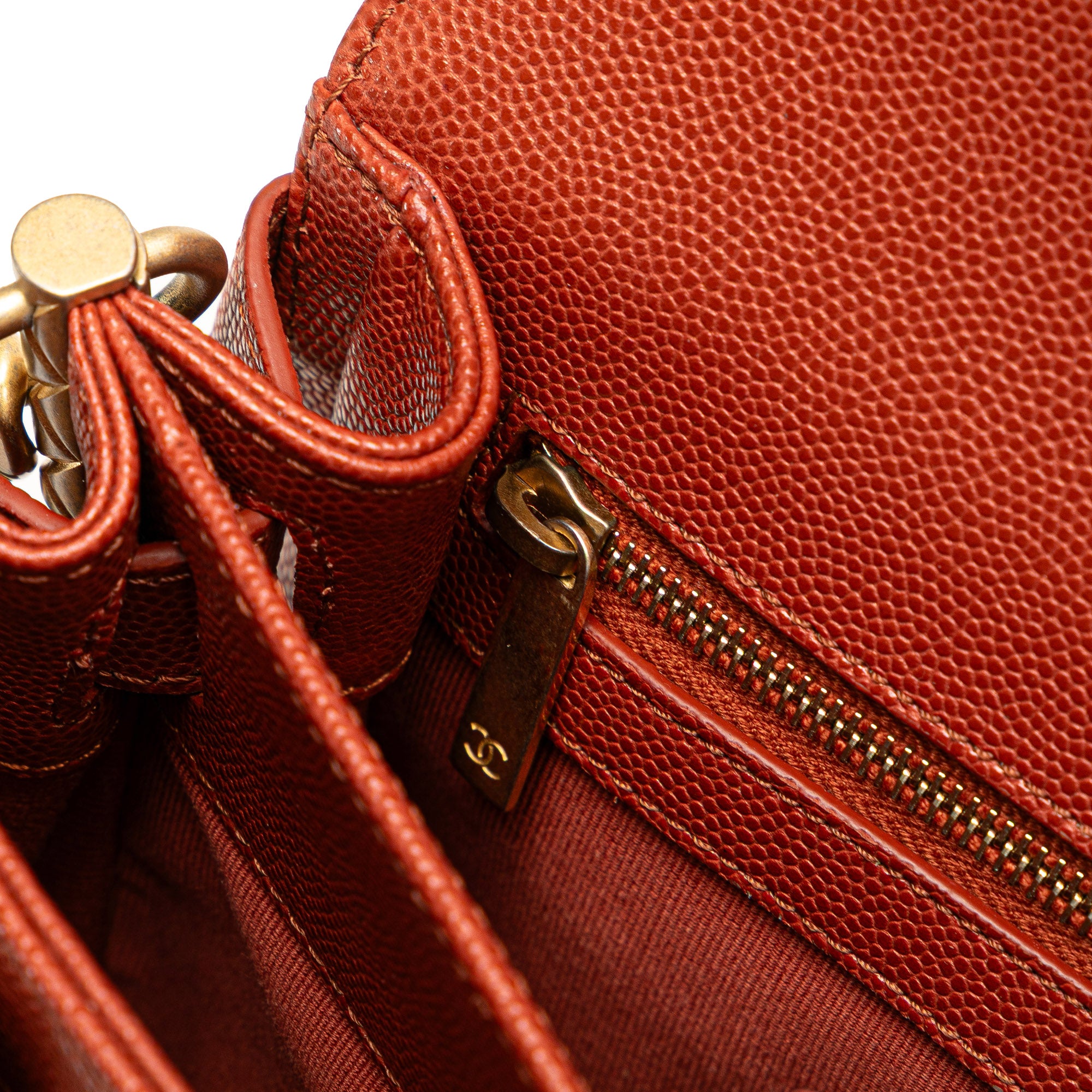 Mini CC Quilted Caviar Messenger Single Flap