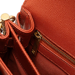Mini CC Quilted Caviar Messenger Single Flap