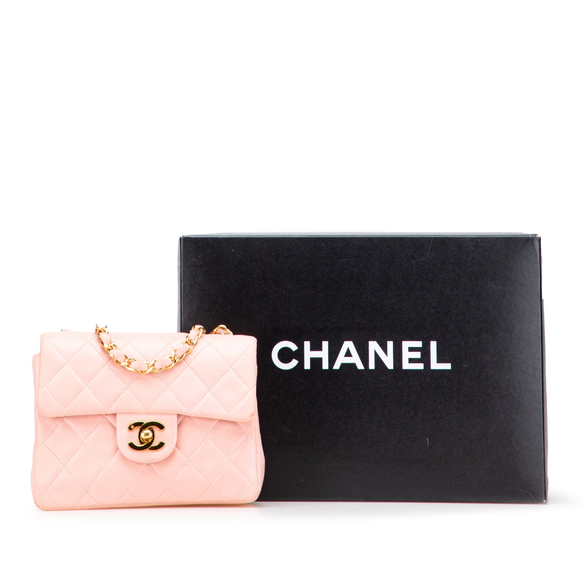 Mini Square Classic Lambskin Single Flap