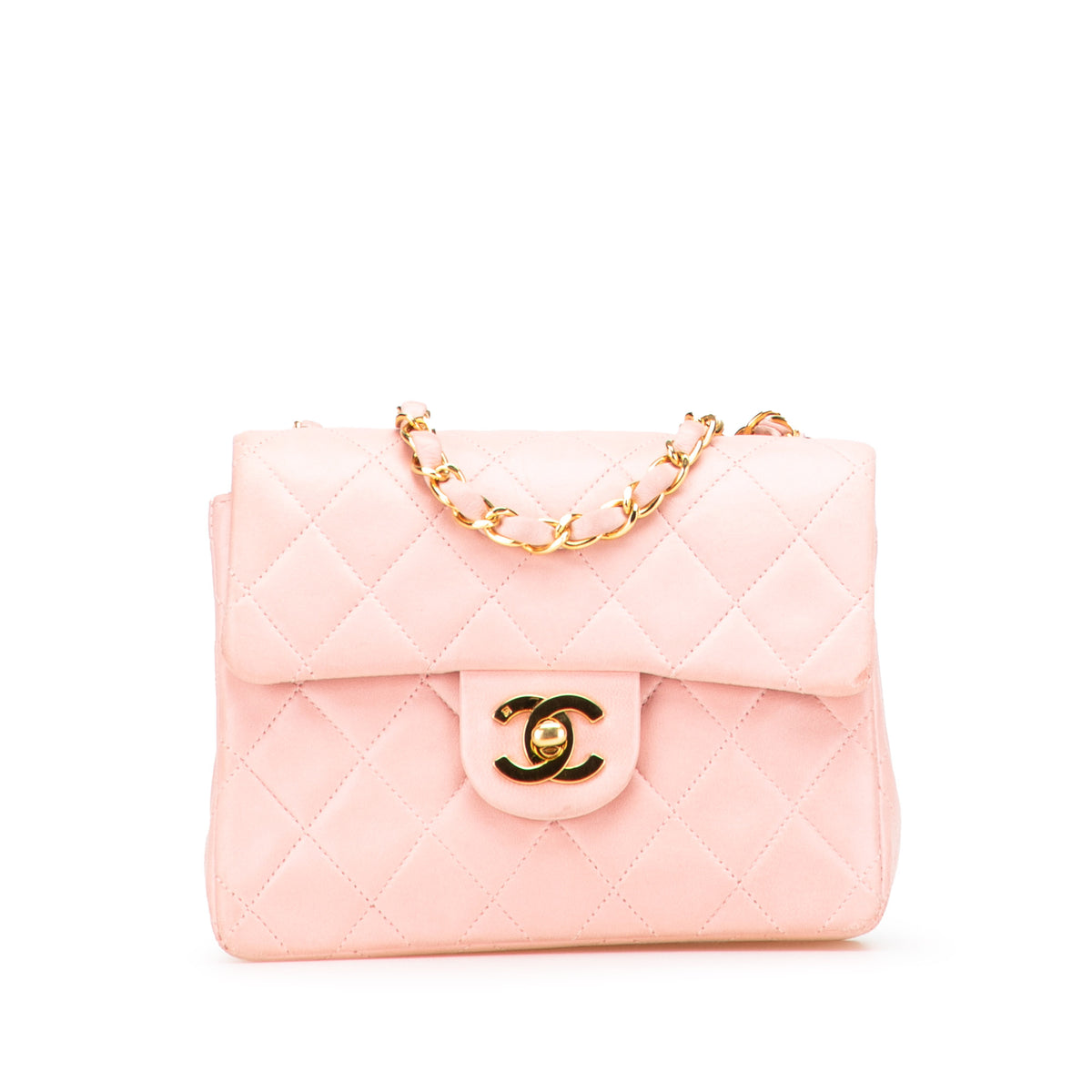 Mini Square Classic Lambskin Single Flap