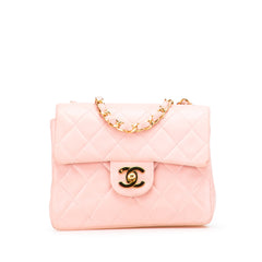 Mini Square Classic Lambskin Single Flap