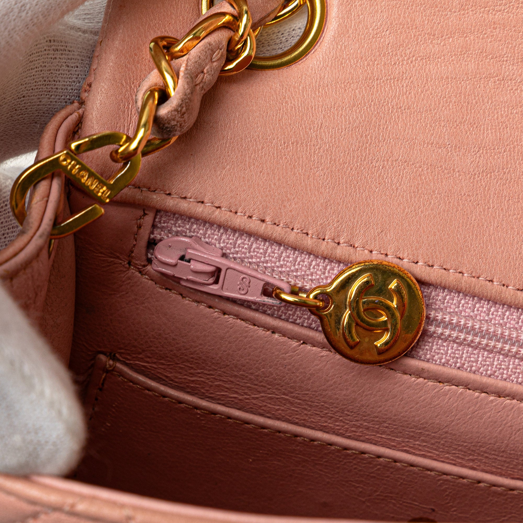 Mini Square Classic Lambskin Single Flap