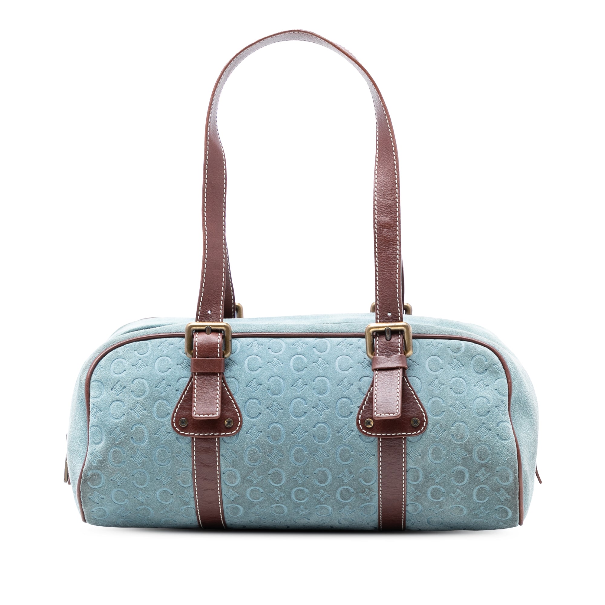 C Macadam Suede Shoulder Bag