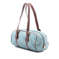 C Macadam Suede Shoulder Bag