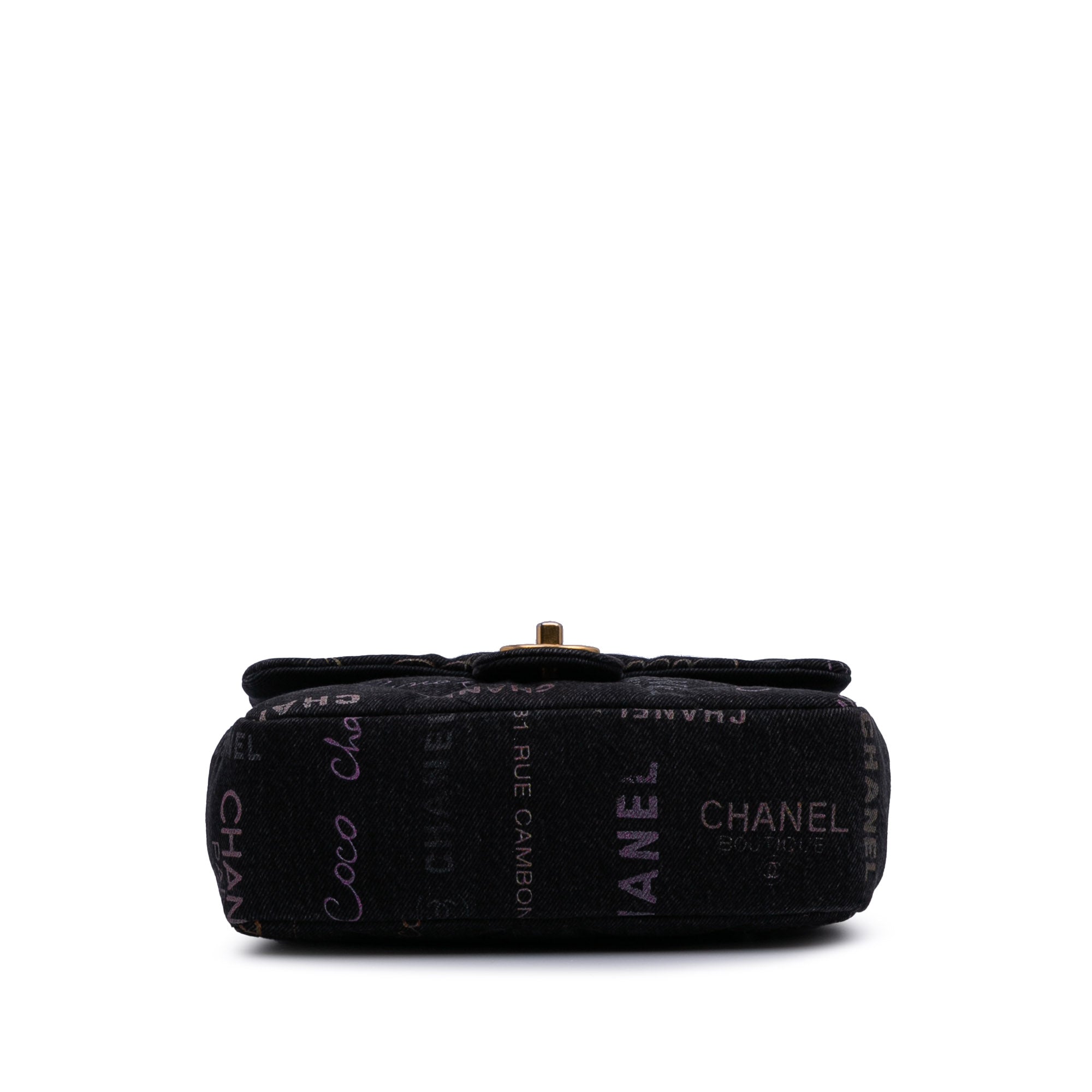 Mini Rectangular Quilted Denim Mood Flap