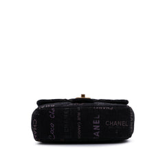 Mini Rectangular Quilted Denim Mood Flap