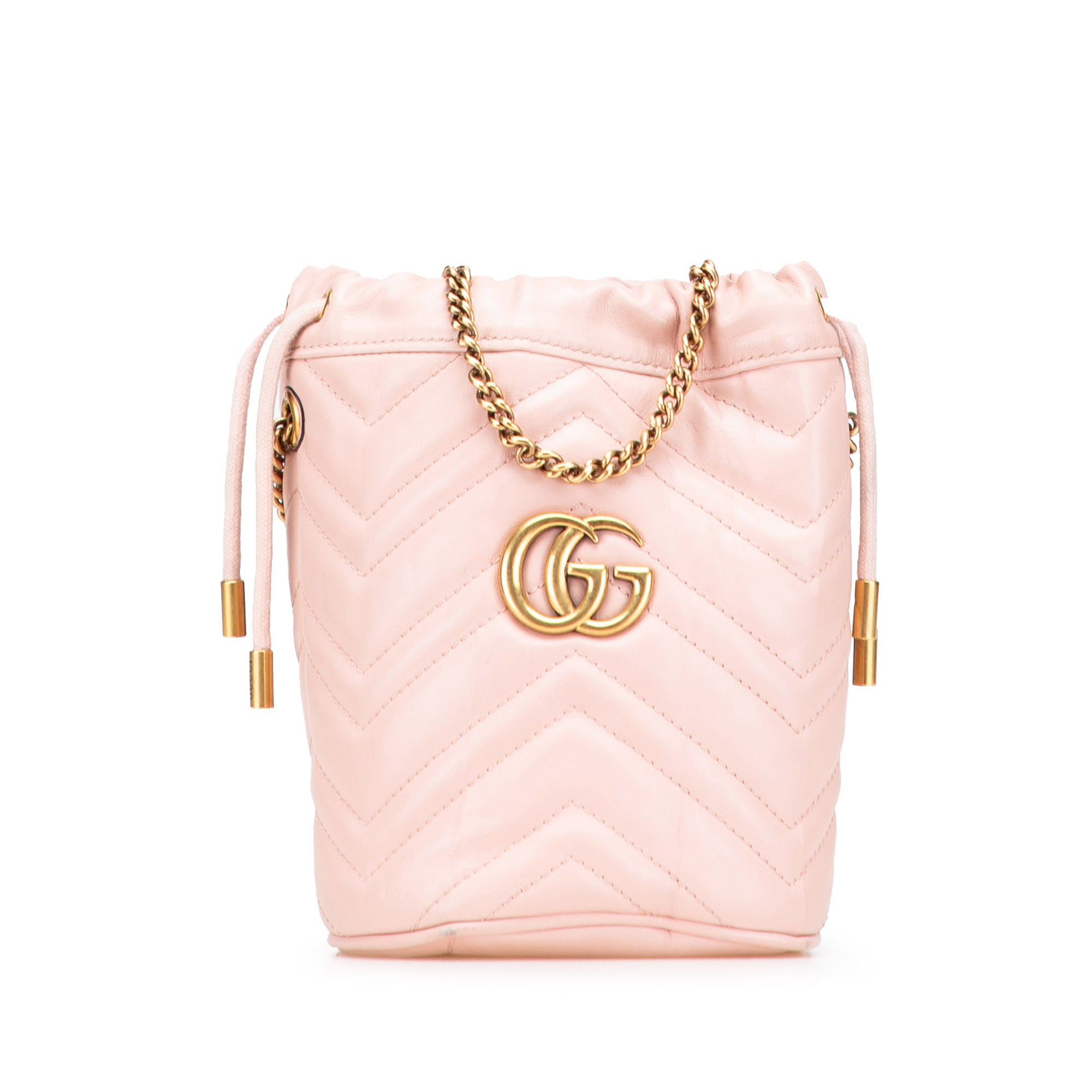 Small GG Marmont Leather Matelasse Bucket Bag