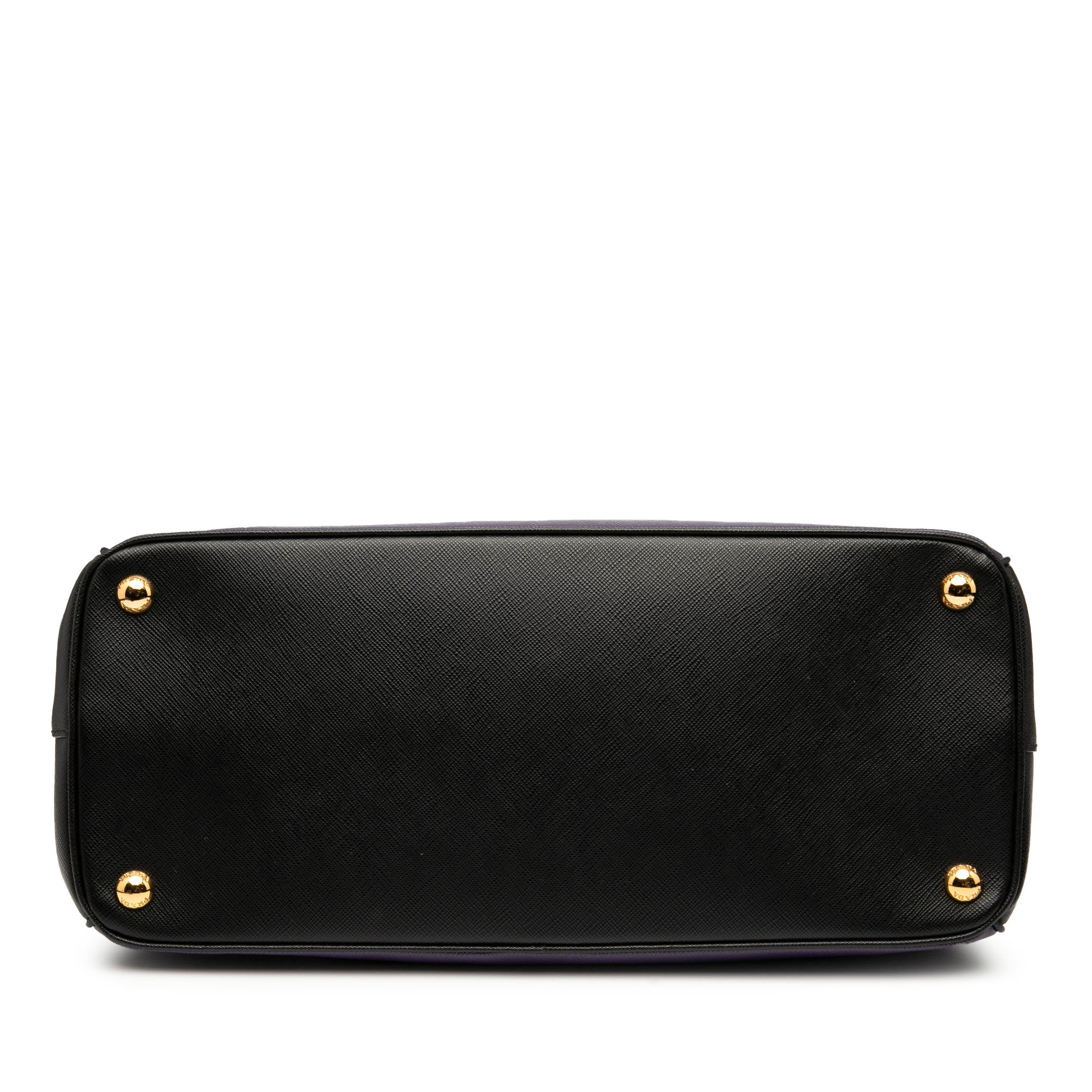 Medium Bicolor Saffiano Lux Galleria Double Zip Satchel