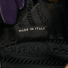 Medium Bicolor Saffiano Lux Galleria Double Zip Satchel