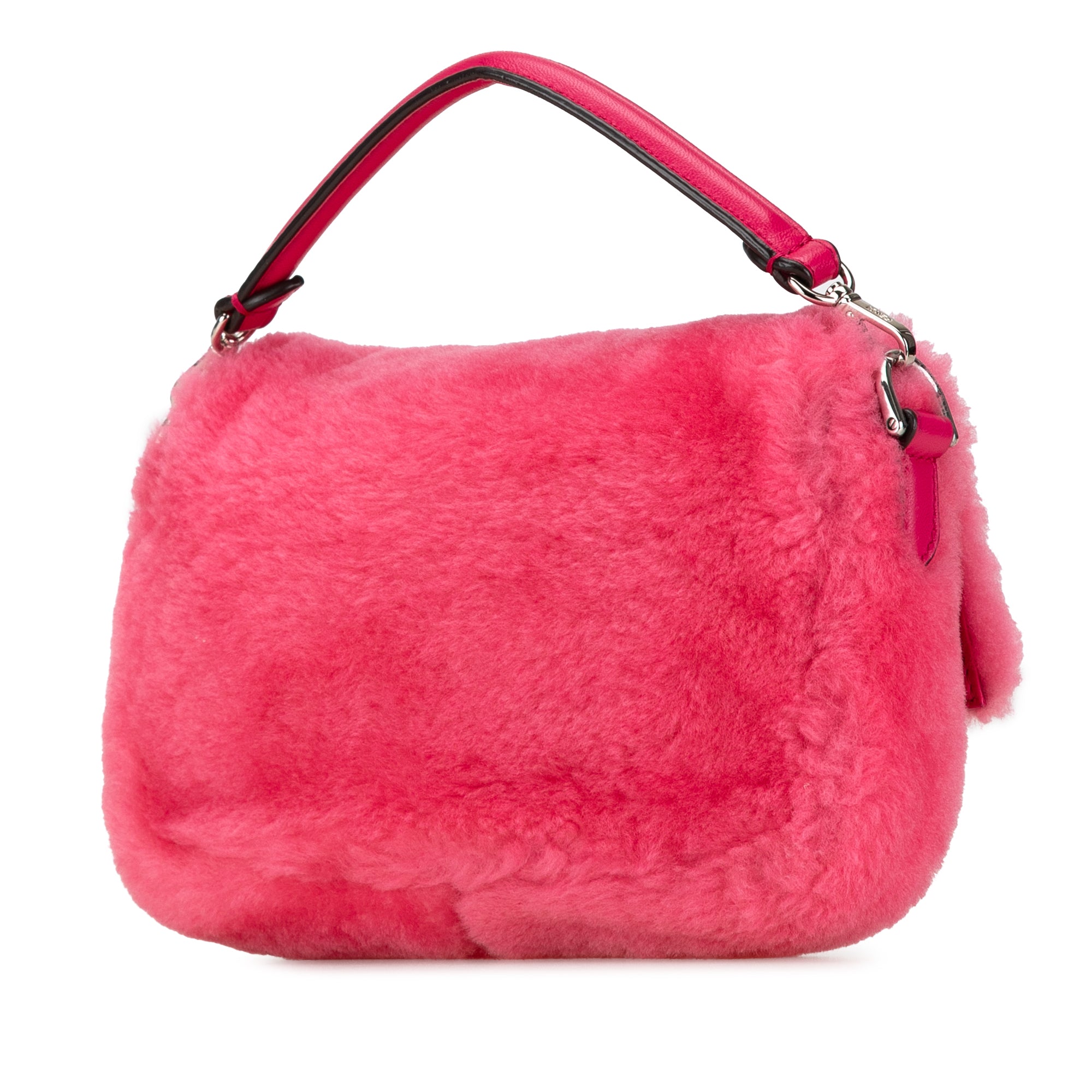 Mini Shearling Baguette Satchel