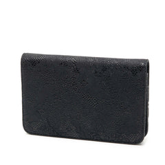 CC Lace Overlay Goatskin Wallet On Chain