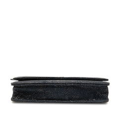 CC Lace Overlay Goatskin Wallet On Chain