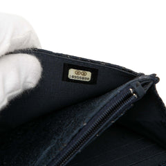 CC Lace Overlay Goatskin Wallet On Chain