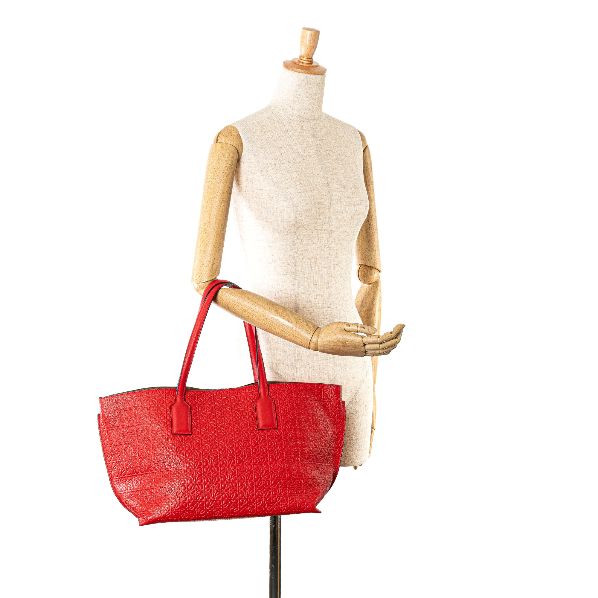 Embossed Anagram T Shopper Tote