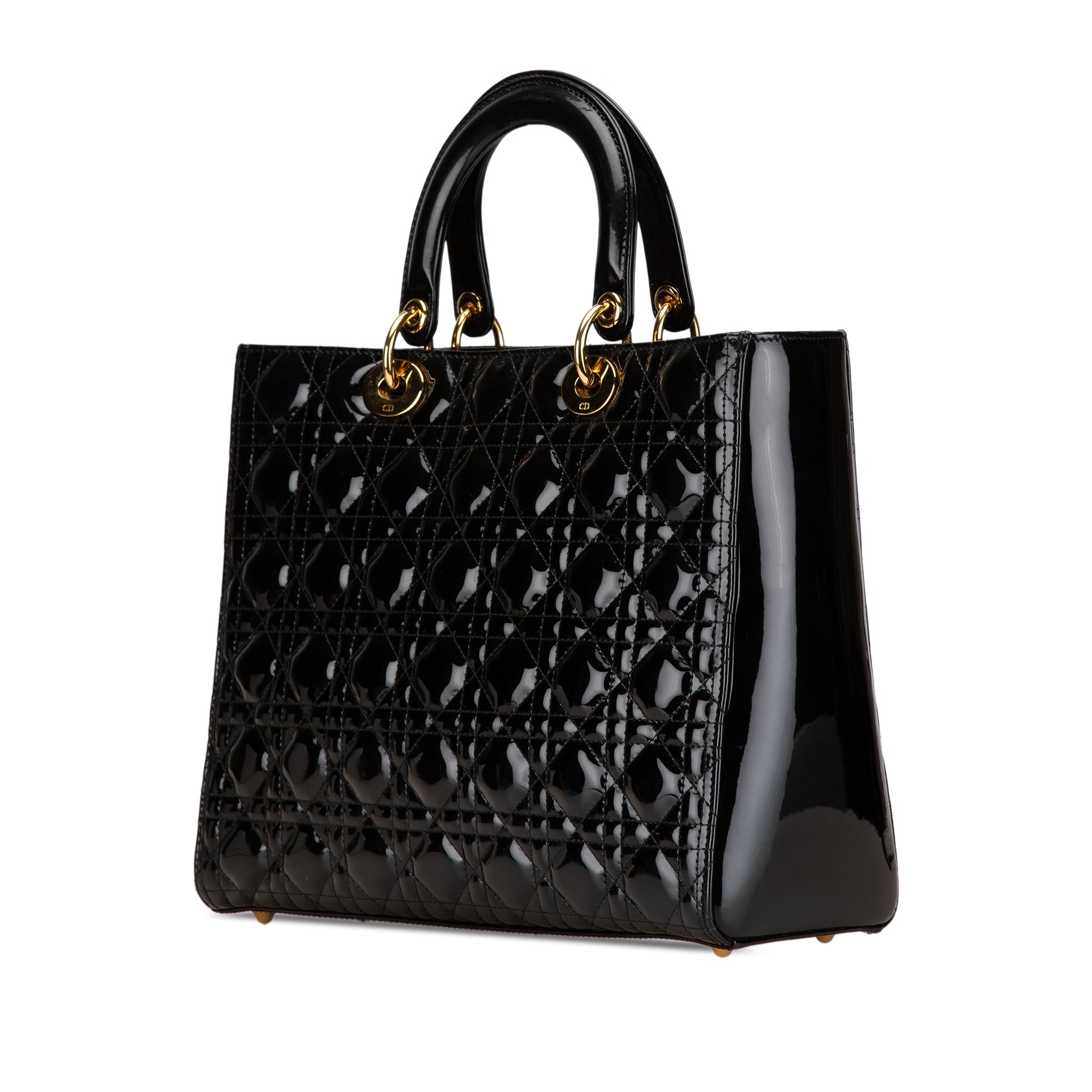 Large Patent Cannage Lady Dior