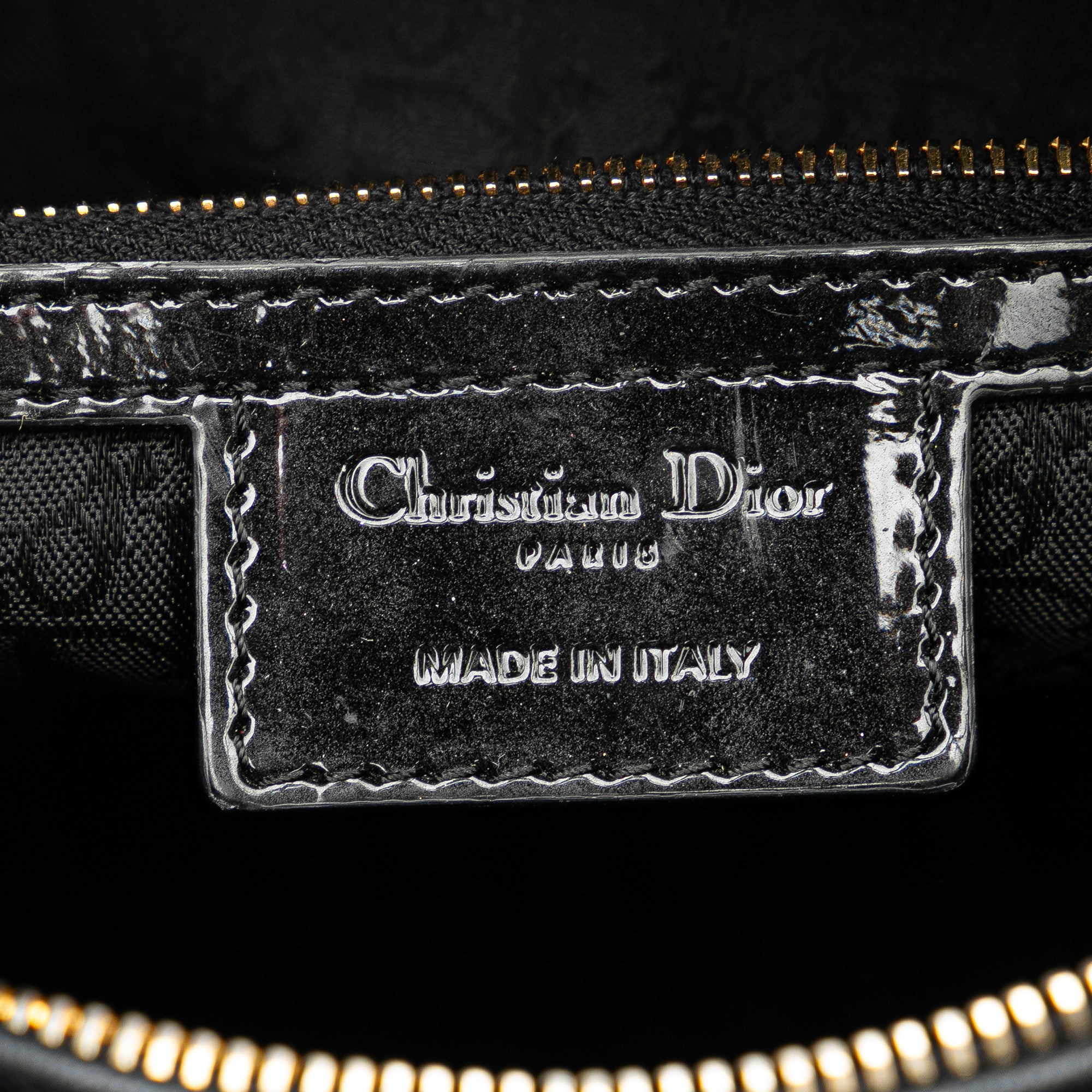 Large Patent Cannage Lady Dior