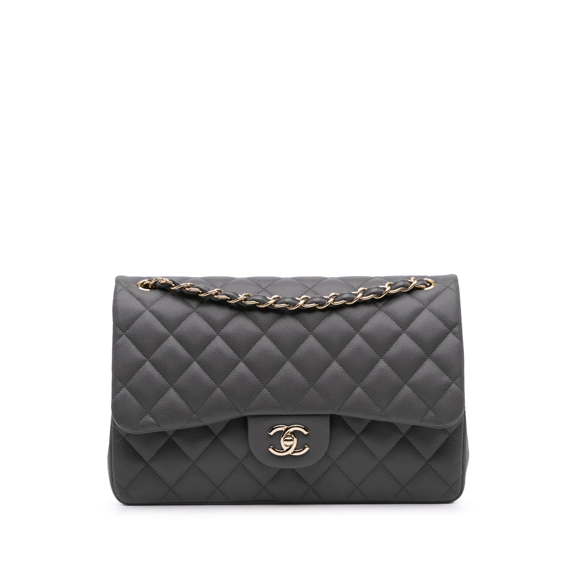 Jumbo Classic Caviar Double Flap
