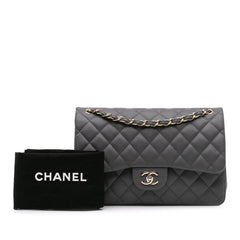 Jumbo Classic Caviar Double Flap