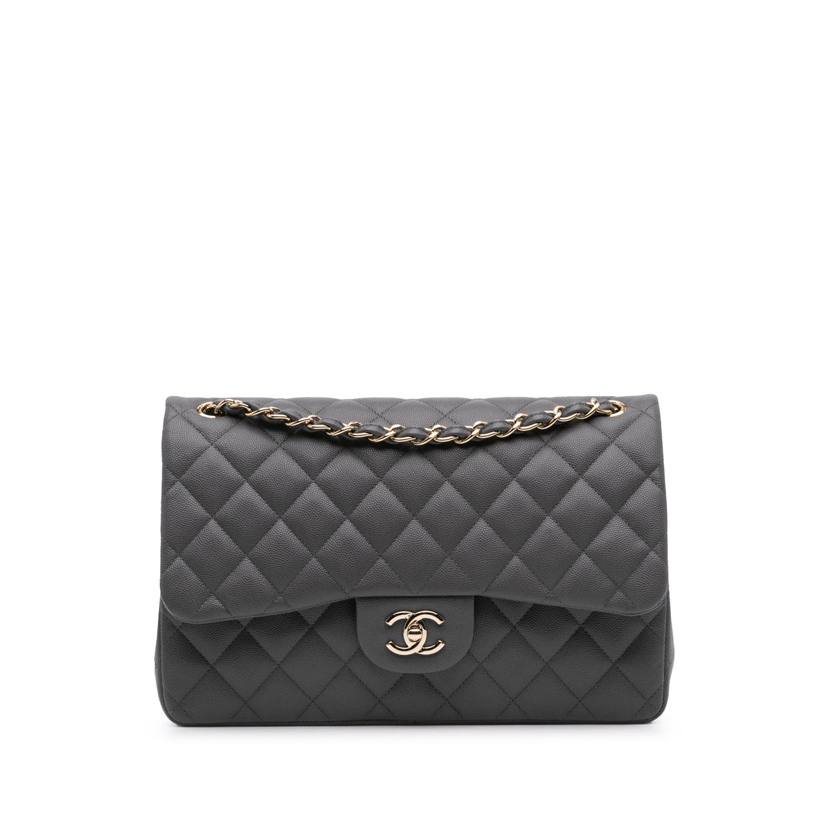 Jumbo Classic Caviar Double Flap