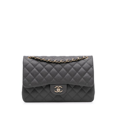Jumbo Classic Caviar Double Flap
