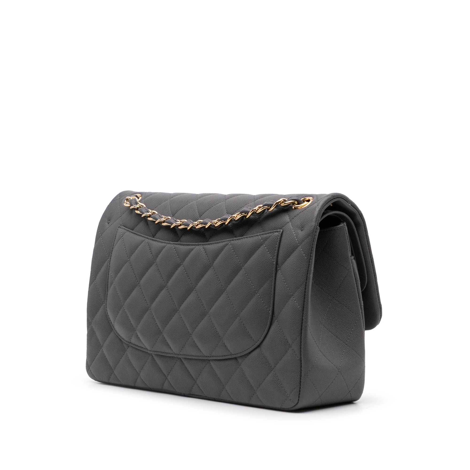 Jumbo Classic Caviar Double Flap