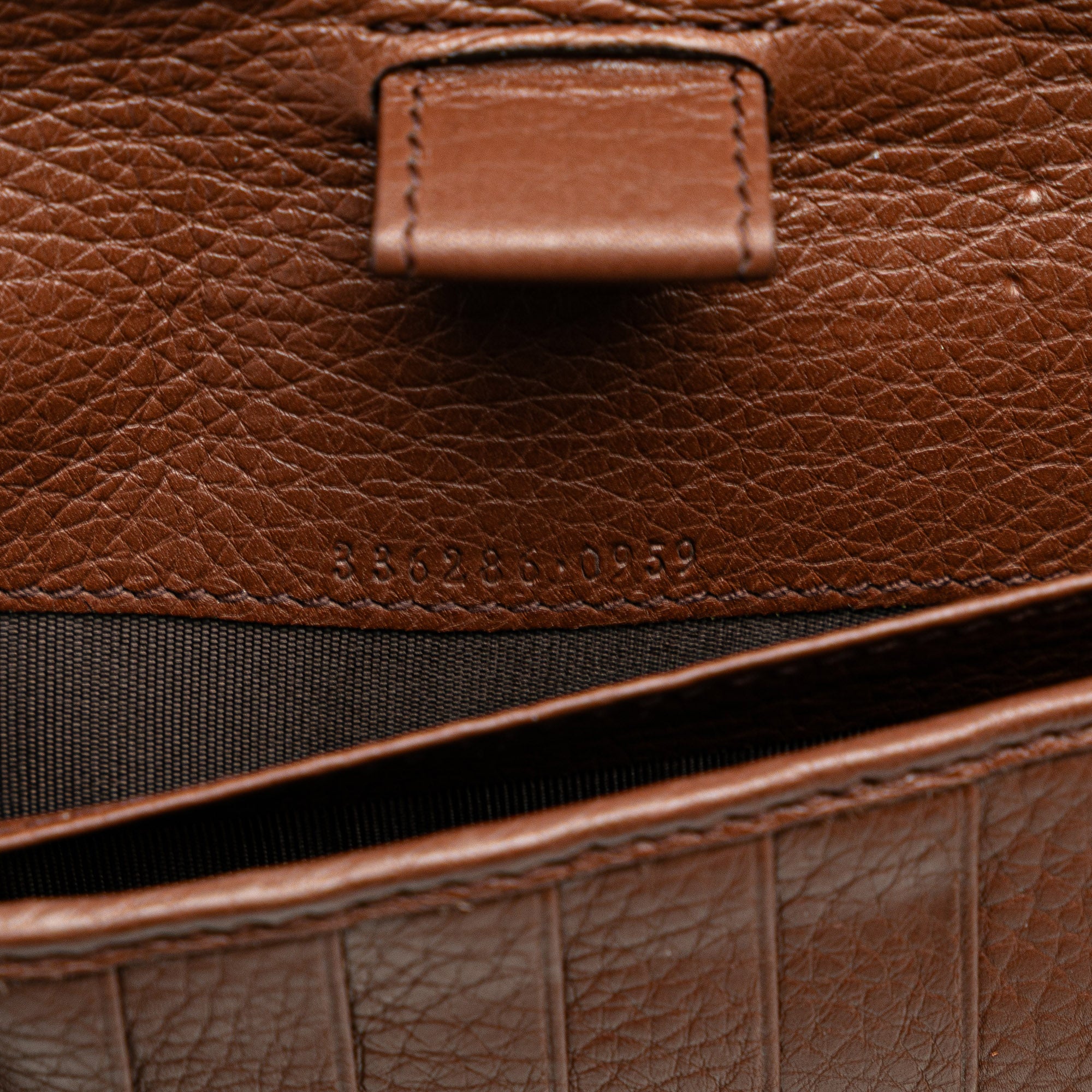 Pebbled Calfskin Soho Travel Document Case